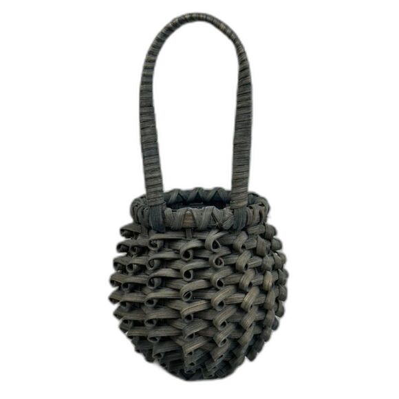 Pinapple Basket With Handle, Green Color see Diagram In Photos - Picture 1 of 8
